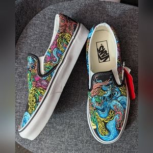 Vans classic slip-on underwater octopus